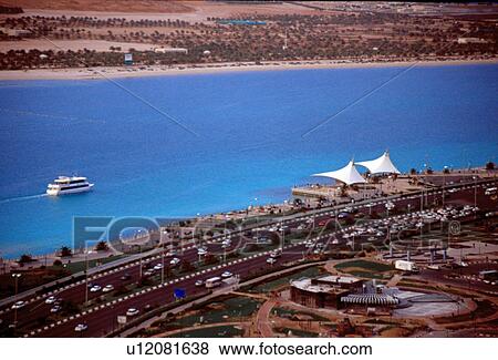 dhabi, side, sea, city, abu View Large Photo Image Stock Photo - dhabi, side, sea, city, abu. Fotosearch