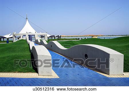 Stock Photograph - landscape, scenery, countryside, land, abu, dhabi, park. Fotosearch