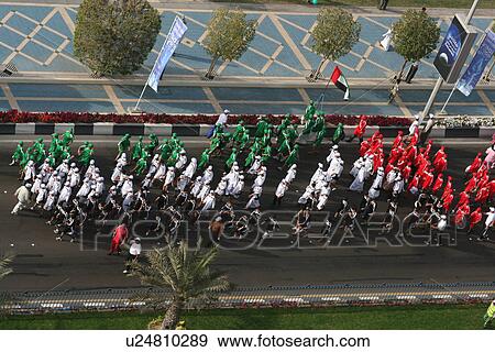 Stock Photo - red, dhabi, traffic, road, corniche, light, abu. Fotosearch