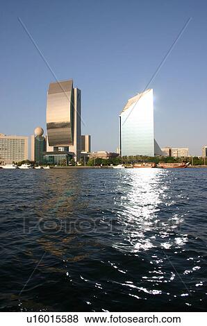 Stock Photo - dubai, deira, creek, building. Fotosearch