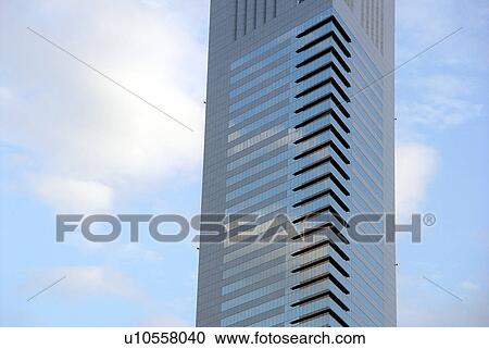 Stock Image - emirates, towers, dubai. Fotosearch