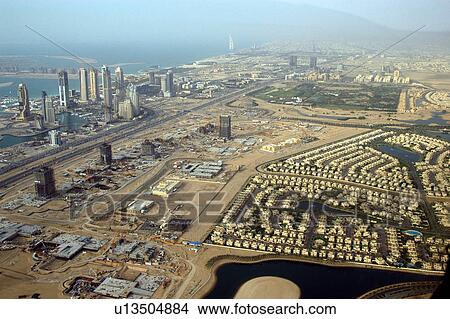 Picture - dubai, aerial, dubai, emirates, hills. Fotosearch