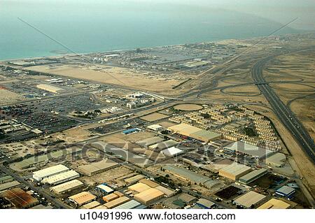 Stock Photograph - dubai, aerial, dubai, road, highway, motorway. Fotosearch
