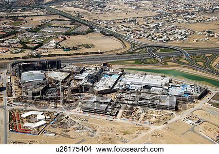 Picture - dubai, aerial, mall, emirates, march, 2005. Fotosearch