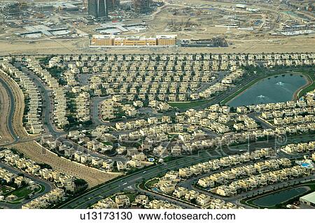 Stock Image - dubai, aerial, dubai. Fotosearch