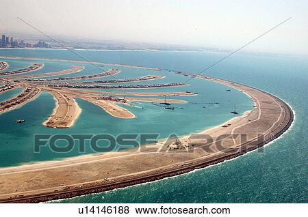 Stock Photo - dubai, aerial, dubai, marina, jumeirah, palm. Fotosearch