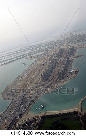 Stock Image - dubai, aerial, dubai, palm. Fotosearch