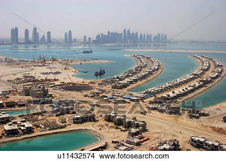 Picture - dubai, palm, island, jumeirah. Fotosearch