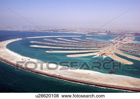 Stock Photo - dubai, aerial, dubai, marina, jumeirah, palm. Fotosearch