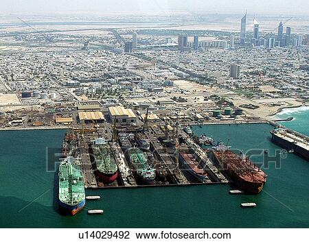 dubai, aerial, dubai, Port, Rashid, Dubai, Dry View Large Photo Image Stock Image - dubai, aerial, dubai, Port, Rashid, Dubai, Dry. Fotosearch
