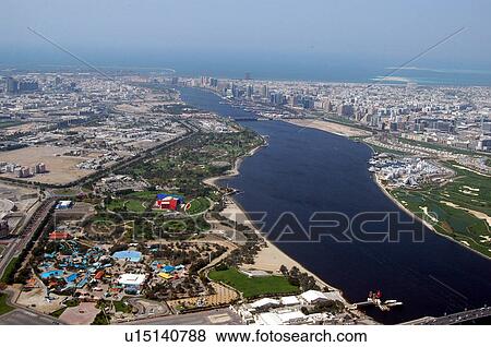 dubai, aerial, garhoud, garhood, bridge, creek, deira View Large Photo Image Stock Photo - dubai, aerial, garhoud, garhood, bridge, creek, deira. Fotosearch