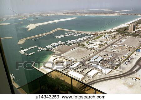 Stock Photo - dubai, aerial, view. Fotosearch