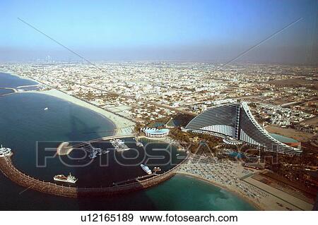 Stock Photo - dubai, jumeirah, beach, hotel, viewed, Burj. Fotosearch