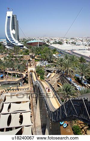 Stock Photo - dubai, wild, wadi, water, games, beach, view. Fotosearch