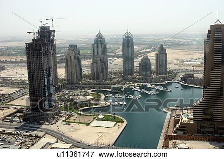 dubai, marina, aerial, view, marina, view, 2006 View Large Photo Image Stock Photo - dubai, marina, aerial, view, marina, view, 2006. Fotosearch