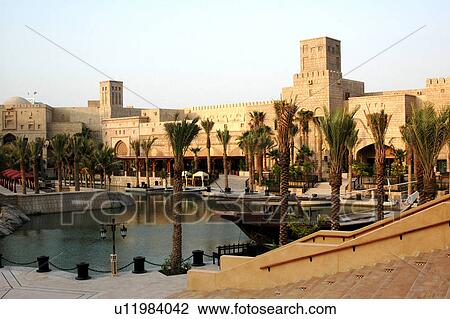 Stock Image - jumeirah, dubai, madinat, view. Fotosearch