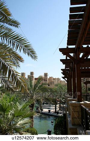 Stock Photo - jumeirah, hotel, madinat, view, UAE, dubai, luxury. Fotosearch
