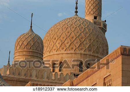 mosque, jumeirah, dome, islamic, islam, prayer, dubai View Large Photo Image Stock Photo - mosque, jumeirah, dome, islamic, islam, prayer, dubai. Fotosearch
