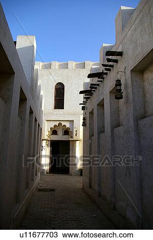 Stock Image - Country, street, Sharjah, UAE, Arabic. Fotosearch