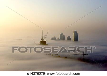 dubai, fog, early, morning, sheikh, zayed, road View Large Photo Image Stock Photo - dubai, fog, early, morning, sheikh, zayed, road. Fotosearch