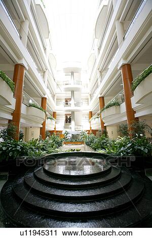 Stock Image - dubai, sheikh, zayed, road, attriun, atrium, building. Fotosearch