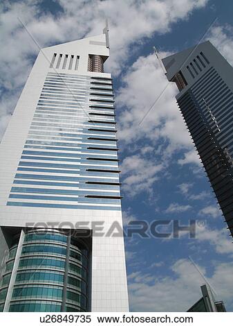 Stock Photography - Dubai, sheikh, zayed, road, towers, sky, scrapper. Fotosearch