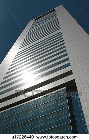 Stock Image - dubai, shiekh, zayed, road, emirates, towers. Fotosearch