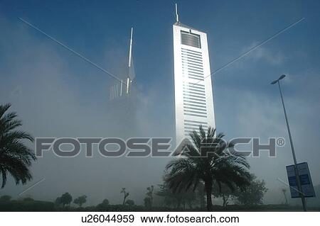 sheikh, zayed, road, fog, emirates, towers View Large Photo Image Stock Photo - sheikh, zayed, road, fog, emirates, towers. Fotosearch