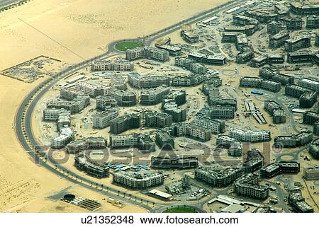 Stock Photo - dubai, UAE, aerial, International, City, Chinamex. Fotosearch