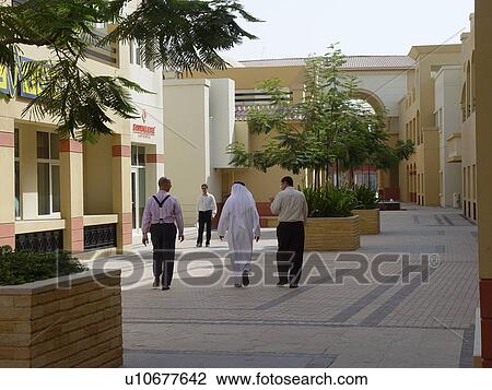 Stock Image - UAE, Dubai, Knowledge, village. Fotosearch