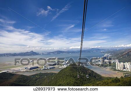 Stock Image - Ngong Ping Skyrail Terminus on the Outlying Islands, Hong Kong. Fotosearch