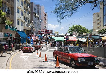 Street scene in Stanley, Hong Kong View Large Photo Image Stock Photo - Street scene in Stanley, Hong Kong. Fotosearch