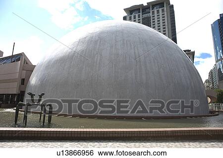 Stock Photograph - The Hong Kong Space Museum in Tsim Sha Tsui, Kowloon, Hong Kong. Fotosearch
