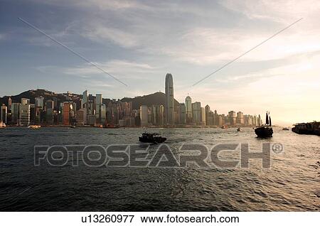 Victoria Harbor during the day, as viewed from the sea, Hong Kong View Large Photo Image Stock Photo - Victoria Harbor during the day, as viewed from the sea, Hong Kong. Fotosearch