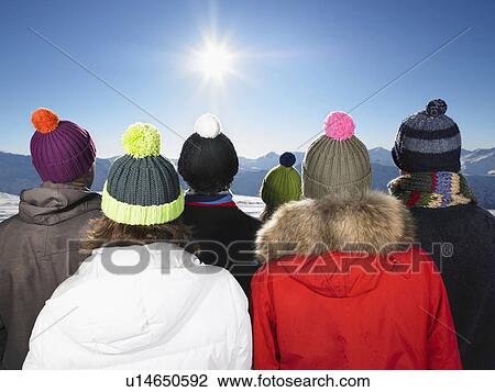 Group admiring mountain view View Large Photo Image Stock Image - Group admiring mountain view. Fotosearch