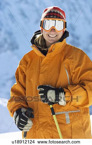 Portrait of woman in mountains View Large Photo Image Picture - Portrait of woman in mountains. Fotosearch