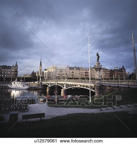 Stock Image - A bridge in Stockholm.. Fotosearch