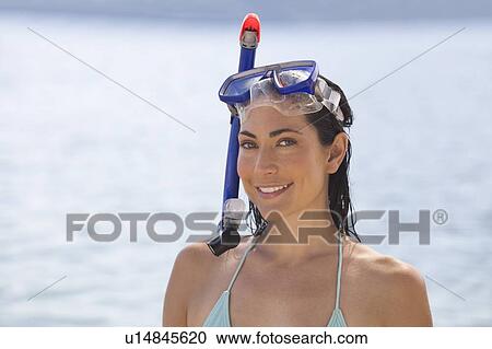 A woman snorkeling View Large Photo Image Stock Image - A woman snorkeling. Fotosearch