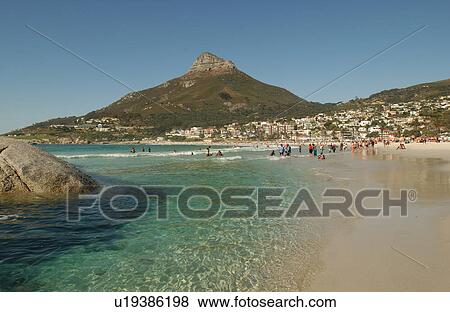 Stock Photo - Capetown - Camps Bay, South Africa. Fotosearch