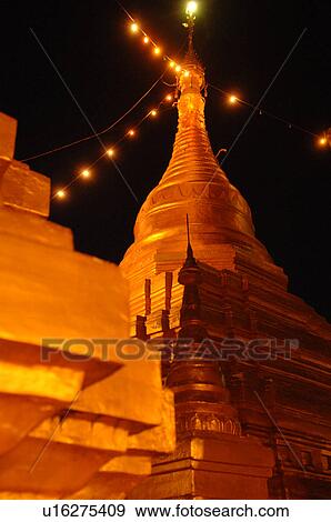 Stock Photo - Mahamuni Pagoda at Night. Fotosearch