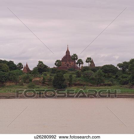 Temple on the shoreline of the Ayeyanwady River View Large Photo Image Stock Image - Temple on the shoreline of the Ayeyanwady River. Fotosearch