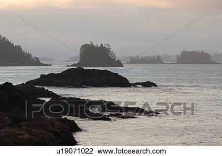 Stock Image - Broken Islands, Pacific Rim National Park, Vancouver Island, Canada. Fotosearch