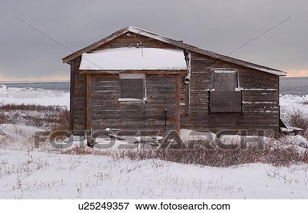 Churchill Northern Manitoba town and surroundings Cabin by Shoreline View Large Photo Image Stock Photo - Churchill Northern Manitoba town and surroundings Cabin by Shoreline. Fotosearch