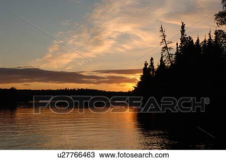 Lake of the Woods at twilight View Large Photo Image Stock Image - Lake of the Woods at twilight. Fotosearch
