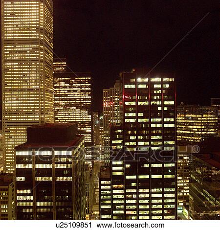 Night Lights of City Center Toronto Ontario Canada View Large Photo Image Stock Image - Night Lights of City Center Toronto Ontario Canada. Fotosearch