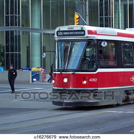 Trams City Center Toronto Ontario Canada View Large Photo Image Stock Photo - Trams City Center Toronto Ontario Canada. Fotosearch