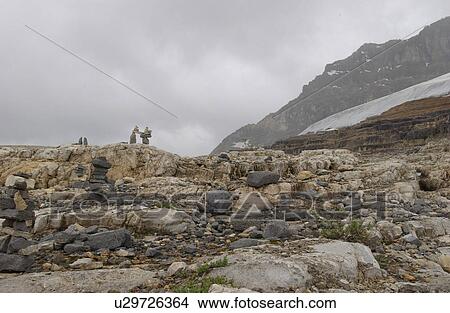 Picture - Close-up of rocks on a mountain, Rocky Mountains, Canada. Fotosearch