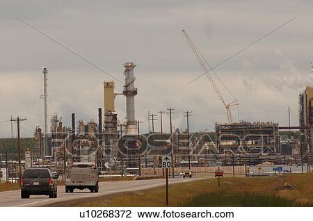Stock Image - Roadway at Oil Sands. Fotosearch