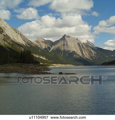 Stock Photo - Maligne Lake, Jasper National Park, Canada. Fotosearch
