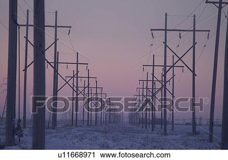 Stock Image - winter in Manitoba, prairie scene. Fotosearch